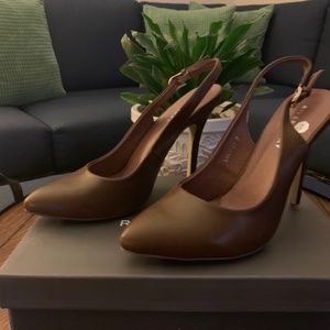 Riverberry Brown Heels - Sling Back